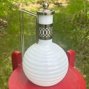 RARE Starline Rodney Kent Milk Glass Pitcher Decanter Collectible